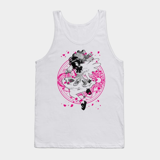 Sakura Magic Circle (black) Tank Top by geekingink